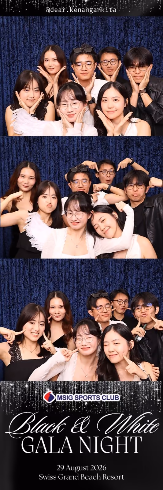 Design photostrip Midnight Glamour Gala, MSIG Black & White Gala Night