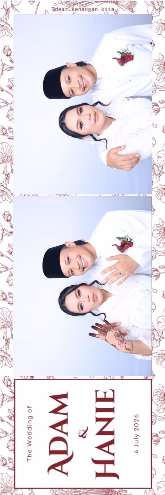 Design photostrip Flora, Adam & Hanie