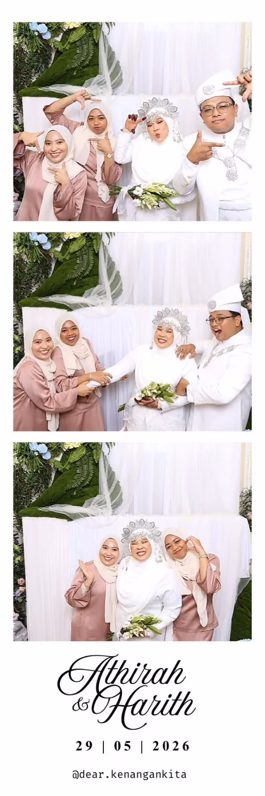 Design photostrip Tipografi Klasik Minimalis, Athirah & Harith