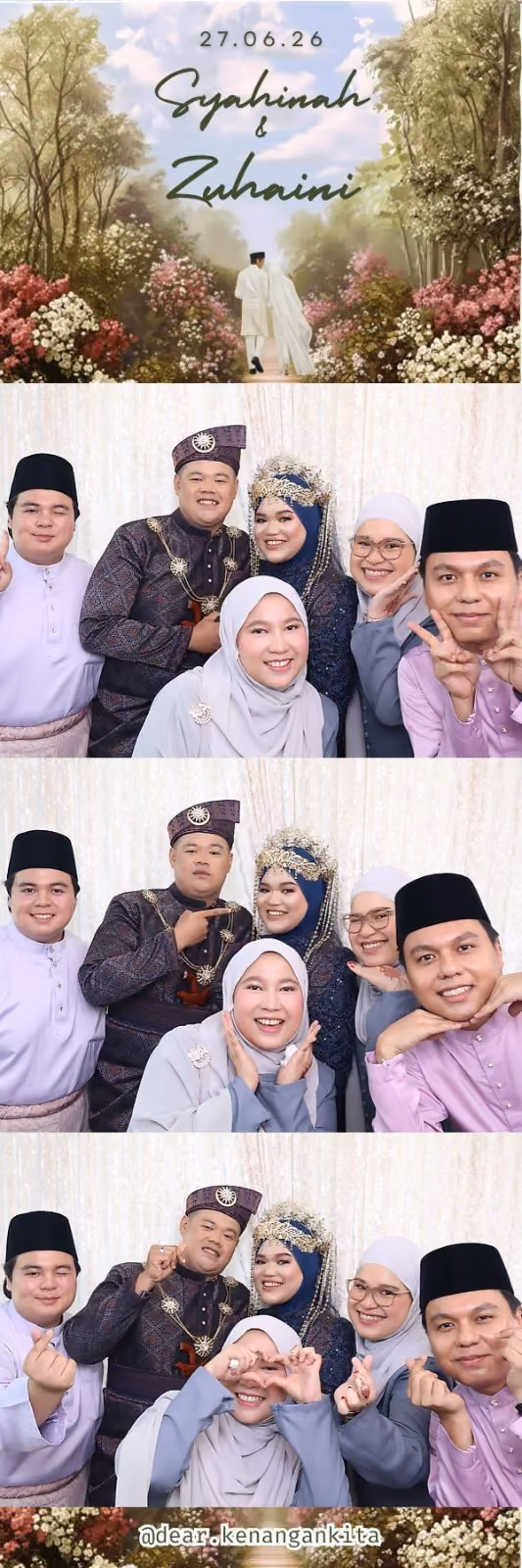 Design photostrip Romantis Taman Bunga, Syahirah & Zuhaini