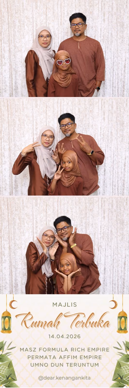 Design photostrip Istimewa Raya, Majlis Rumah Terbuka Masz Formula Rich Empire & Permata Affim Empire