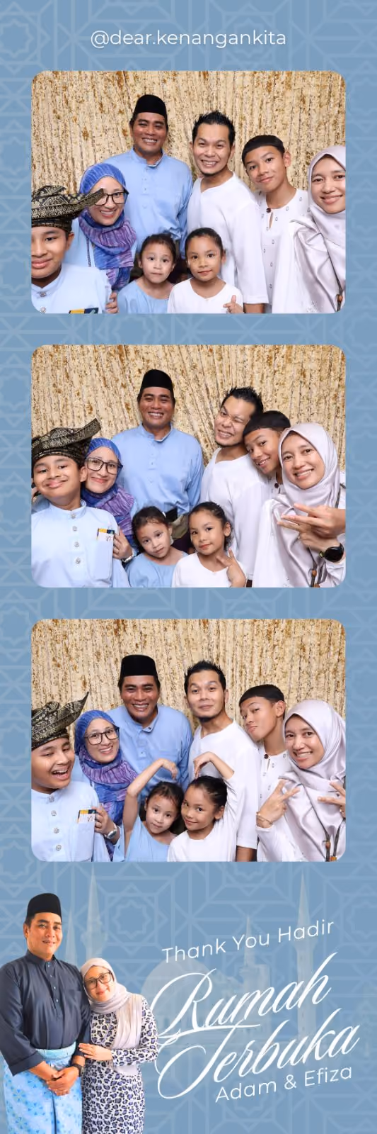 Design photostrip Arabesque, Rumah Terbuka Adam & Efiza