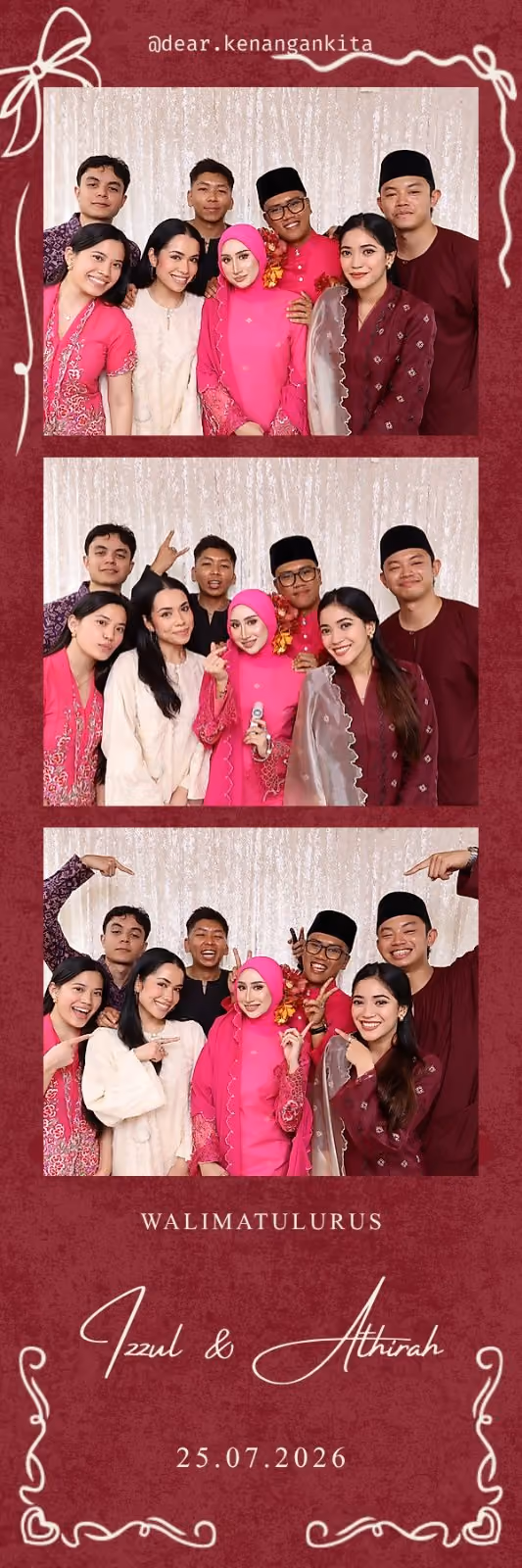 Design photostrip Pita Reben Marun, Izzul & Athirah
