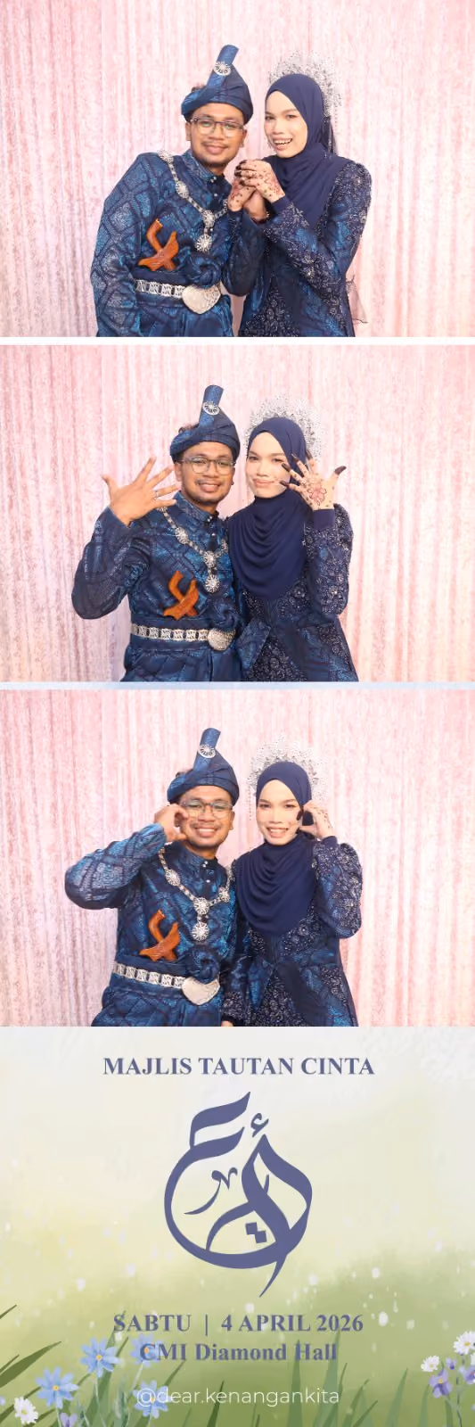 Design photostrip Flora Fantasi, Atiqah & Afiq