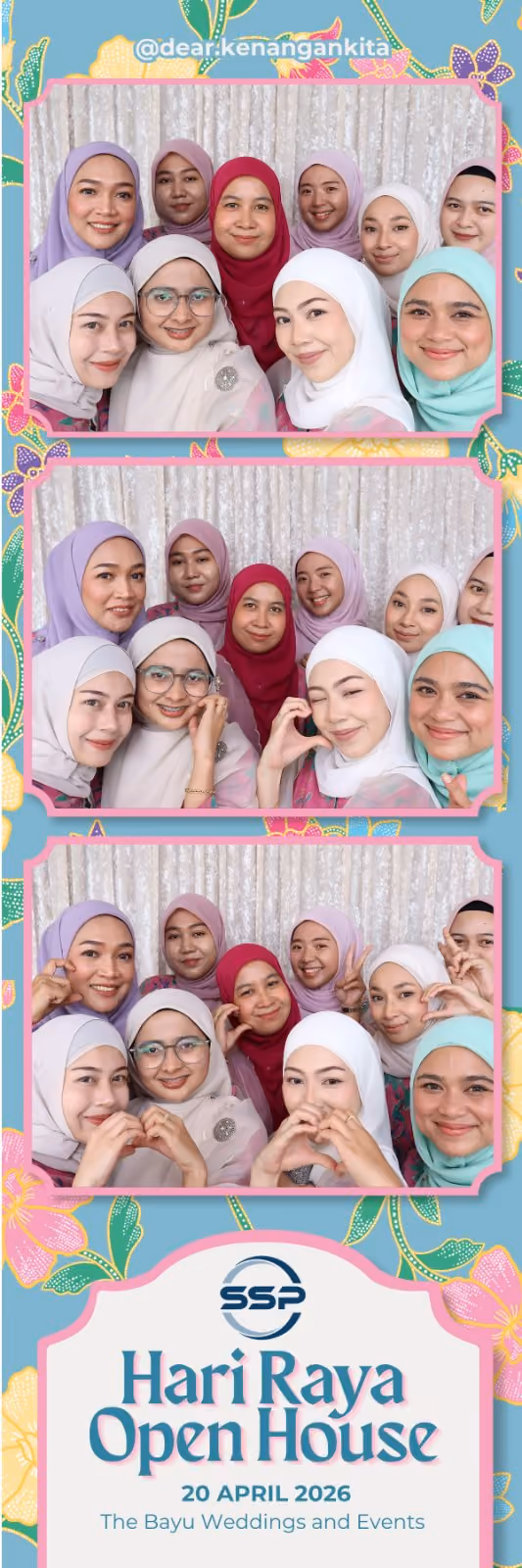 Design photostrip Batik, Rumah Terbuka Hari Raya SSP
