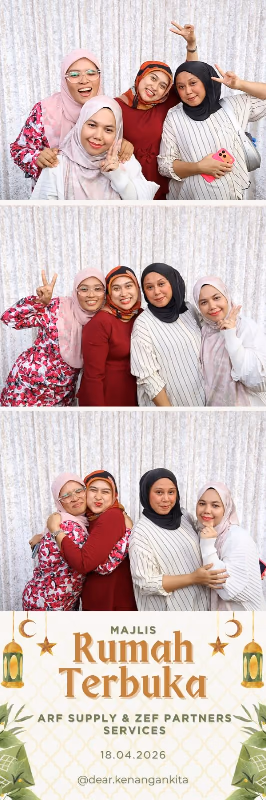 Design photostrip Raya Special, Majlis Rumah Terbuka ARF Supply & ZEF Partners Services